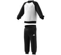 adidas I Bl FL Jog Tuta, Bianco/Nero, 9 Meses Unisex-Bimbi