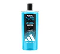 adidas Ice Dive Docciaschiuma Uomo, Formula 3 in 1 con Menta Piperita Naturale e Olio essenziale di Arancia, 600ml