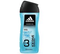 Adidas, Ice Dive Gel Doccia Bagnoschiuma 3 in 1 per Corpo, Capelli e Viso, 250 ml