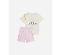 Completo Essentials Organic Cotton Tee and Shorts Ivory / Clear Pink 9-12M