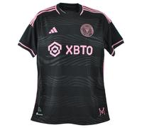 Adidas Inter Miami #10 Messi Authentic 23/24 Maglia Calcio Away Nera-Rosa Uomo