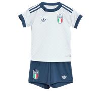 Adidas Italy 26/27 Baby Away Short Sleeve Junior Set Bianco 6-9 Months Bambini