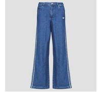 adidas Jeans Bootcut Adicolor Denim 3-Stripes Track Pants in Blu US 30 / 34