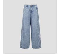 adidas Jeans Flare ADIBREAK MID-RISE WIDE-LEG DENIM PANTS in Blu US 26 / 32