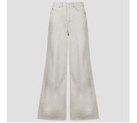 adidas Jeans Flare HIGH-RISE WIDE-LEG DENIM PANTS in Grigio US 28 / 32