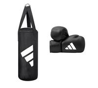 adidas Junior Boxset, Set da Boxe. Unisex-Kids, Nero, Boxhandschuhe: 6 oz/Boxsack: 43 x 19 cm 6 kg
