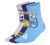 adidas Unisex - Bambini e ragazzi Minecraft Youth Socks Socks, lgh solid grey/blue burst/dark blue, 4-5 Years