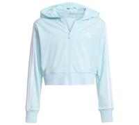 adidas Bambina Essentials Full Zip Hoodie, Halo Mint/White, 14-15 Years