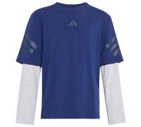 adidas - Kid's Future Icons 2-In-1 Long Sleeve T-Shirt - Maglia a manica lunga 128 blu