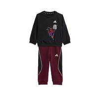 adidas Unisex - Bimbi 0-24 Marvel Spider-Man Jogger Track_Suit, black/white, 12-18 Months