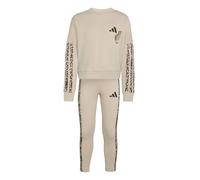 adidas Bambine e ragazze Animal Leggings Set Track_Suit, Crystal Linen/MULTICOLOR/dark brown, 4-5 Years