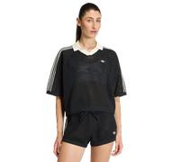 Adidas Knitted Crochet Polo Donna - Magliette Nero - Taglia 36 - Poly Mesh Black 36