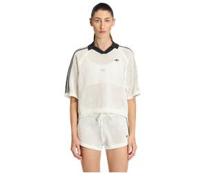Adidas Knitted Crochet Polo Donna - Polo Bianco - Taglia 34 - Poly Mesh White 34