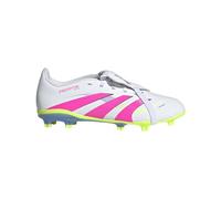 adidas League Predator Firm Ground Soccer - Scarpe da calcio per bambini, unisex, Bianco Rosa Brillante Limone Chiaro, 19.5 cm