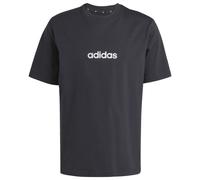 adidas Uomo Essentials Linear Single Jersey Shirt, Black/White, S