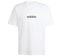 adidas Homme Essentials Linear Single Jersey Tee, White/Black, XS