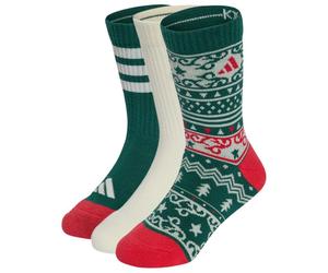 adidas - Little Kid's X-Mas 3PP Socks - Calze casual EU 31-33 variopinto