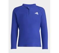 adidas Long Sleeves Zip Rashguard Kids - Blu, blu 5-6Y