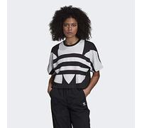 adidas LRG Logo Tee T-Shirt, Donna, Black/White, 40