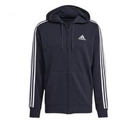 adidas M 3S FT FZ HD, Giacca Sportiva Menù, Legend Ink/White