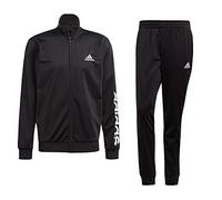Adidas M Lin TR TT TS, Tracksuit Unisex-Adulto, Parte Superiore: Nero/Bianco, Parte Inferiore: Nero/Bianco, 3234