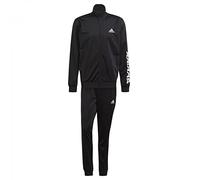 Adidas M Lin TR TT TS, Tuta da Ginnastica Uomo, Parte Superiore: Nero/Bianco, Parte Inferiore: Nero/Bianco, S