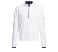adidas Maglia leggera da uomo con mezza zip, Bianco, S