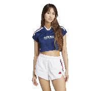 Adidas Maglia Tiro Cut 3-Stripes Crop da Donna XS Blu