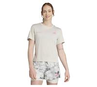 Adidas Own The Run Melange Short Sleeve T-shirt Beige S Donna