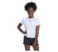 adidas Bambina Train Essentials Regular Fit Logo Training T-Shirt Junior Girls, White/Black, 14-15 Years