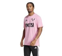 adidas Maglietta da calcio Messi da uomo con nome e numero, messi, nome e numero, Rosa (Easy Pink), S