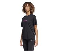 adidas Maglietta da Donna con Grafica Mimetica lineare, Nero, L