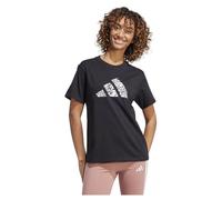 adidas Maglietta da Donna con Grafica Mimetica, Nero, L