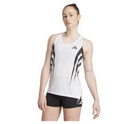 adidas Adizero Archive Singlet Camicia Da Corsa Donna-Bianco