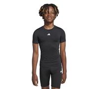 adidas Maglietta Techfit Unisex per Bambini 13-14 Anni, Nero/Bianco