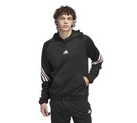 adidas performance - Basketball Crazy Warm - Felpa con cappuccio in pile nera / bianca-Nero 2XL