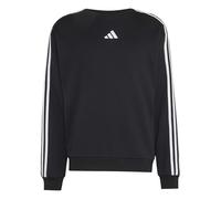 adidas Uomo Essentials 3-Stripes French Terry Sweatshirt, Black/White, XXL