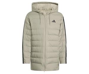 adidas Men Parka imbottito leggero con cappuccio tecnologia CLIMAWARM e 3 strisce Essentials.