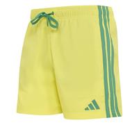 adidas Homme 3 Stripes Swim Shorts 5 inch, Bright Yellow/Bold Green, L