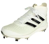 adidas Men's Adizero Afterburner 8 NWV TPU Baseball Cleats, White/Iridescent, 8.5