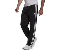 adidas Men's Big & Tall Essentials Warm-Up Open Hem 3-Stripes Tracksuit Bottoms, Black/White, 3X-Large/Tall
