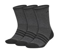 Adidas Men's Cushioned X 4 3-Pack Crew, Calzini Equipaggio Uomo, Nero Onix Grey, Large