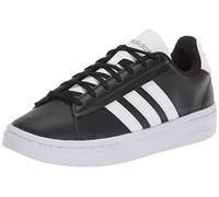 adidas Men's Grand Court Alpha Tennis Shoe, Core Black/White/Iron Metallic, 9