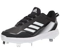 adidas Men's Icon 7 Baseball Shoe, White/Black/Silver Metallic, 14
