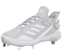 adidas Men's Icon 7 Boost Baseball Shoe, Team Light Grey/White/Silver Metallic, 8.5