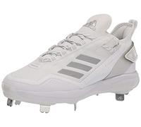 adidas Men's Icon 7 Boost Baseball Shoe, White/Silver Metallic/Silver Metallic, 17