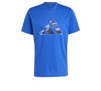 adidas Men's - Maglietta con logo grafico Train Essentials Camo, blu, XXL