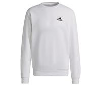 adidas Men's Standard Essentials Fleece Sweatshirt, White/Black, Large