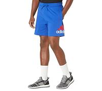 adidas Men's Standard Essentials Logo Shorts, Bold Blue/Scarlet/White, Large