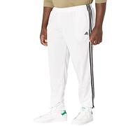 adidas Men's Standard Essentials Warm-Up Slim Tapered 3-Stripes Tracksuit Bottoms, White/Black, X-Large